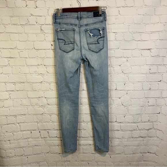 AEO Super High Rise Jegging Distressed size 4 Short - Picture 4 of 11